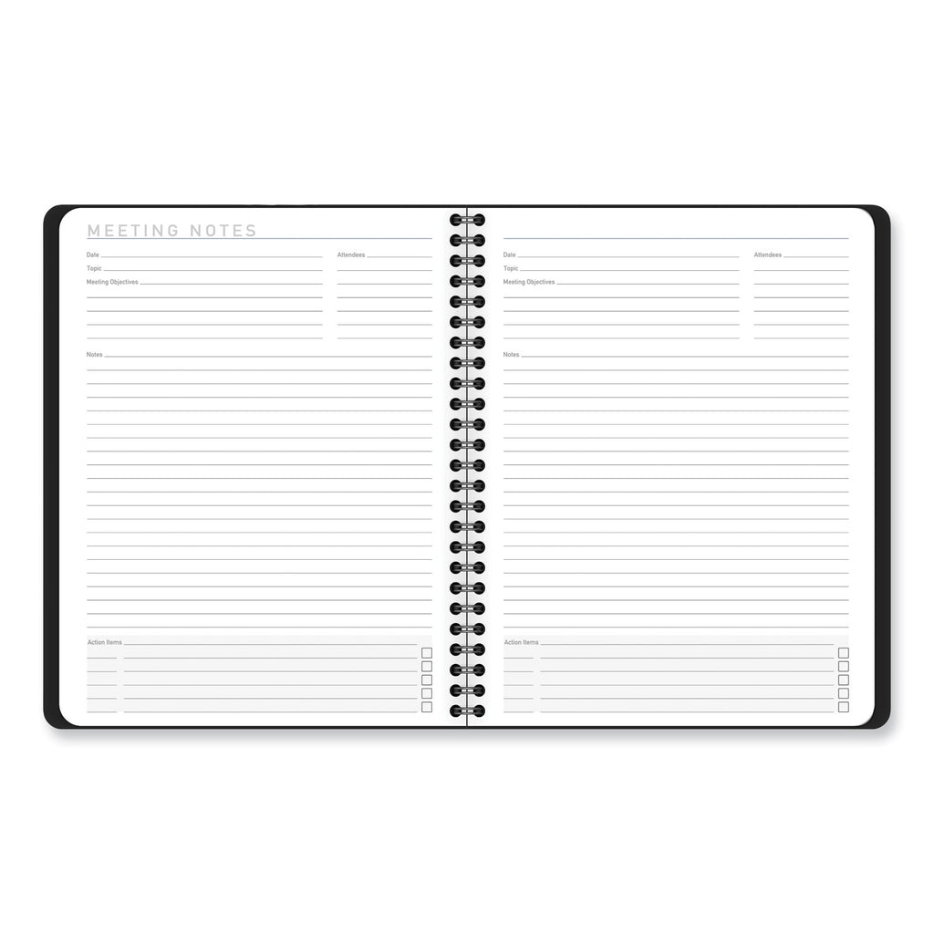 Contempo Lite Academic Year Weekly/Monthly Planner, 8.75 x 7.87, Black Cover, 12-Month (July to June) 2023 to 2024