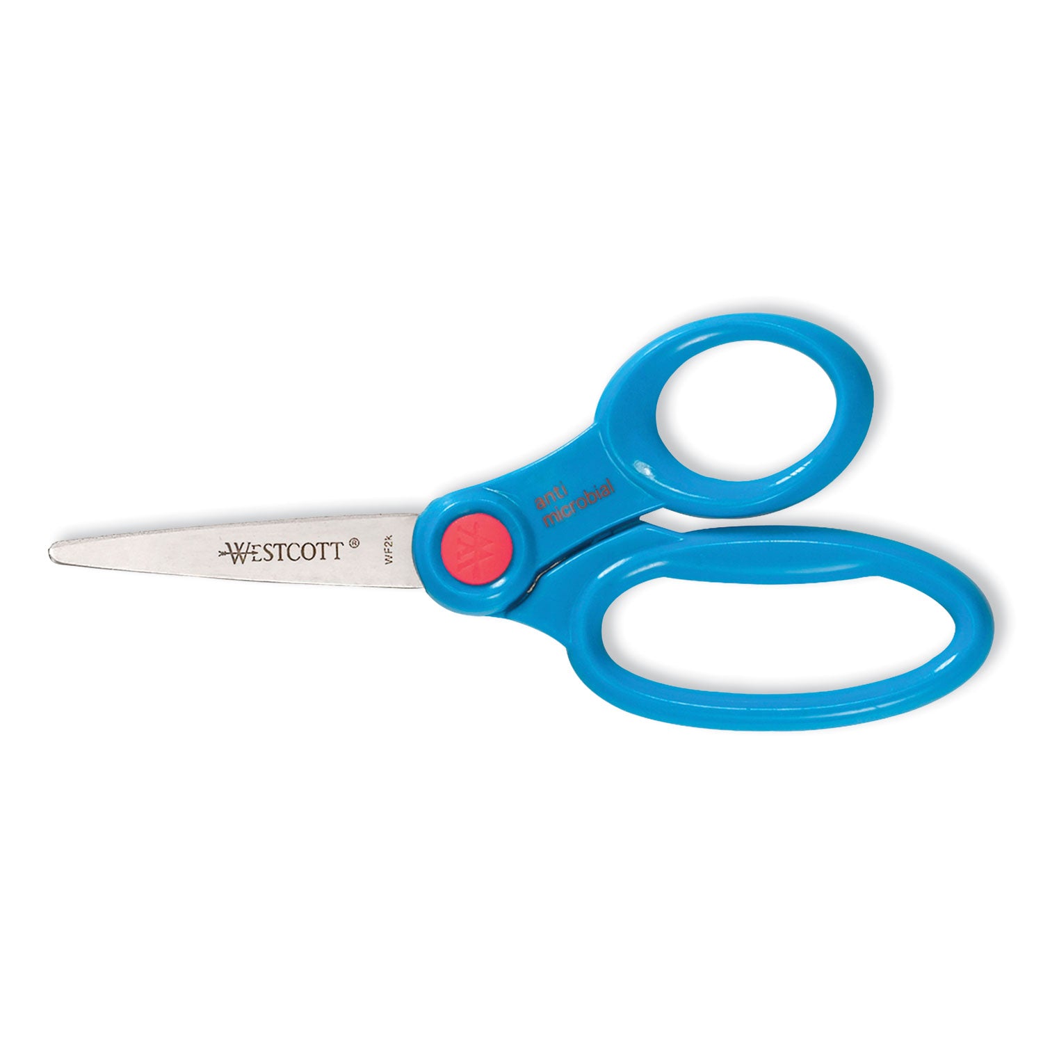 Kids' Scissors with Antimicrobial Protection, Pointed Tip, 5" Long, 2" Cut Length, Randomly Assorted Straight Handles - 