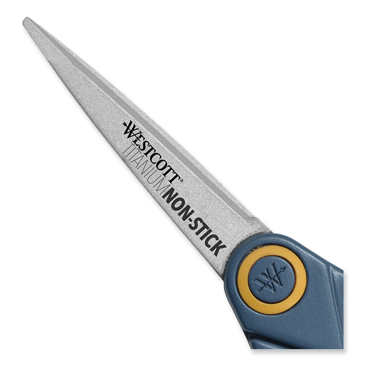 Titanium Bonded Scissors, 5" Long, Gray/Orange Straight Handle