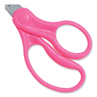 For Kids Scissors, Pointed Tip, 5" Long, 1.75" Cut Length, Assorted Straight Handles, 12/Pack