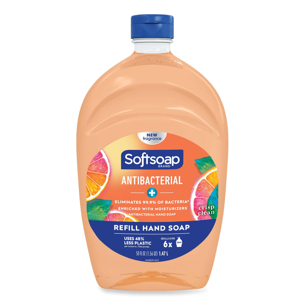 Antibacterial Liquid Hand Soap Refills, Fresh, Orange, 50 oz