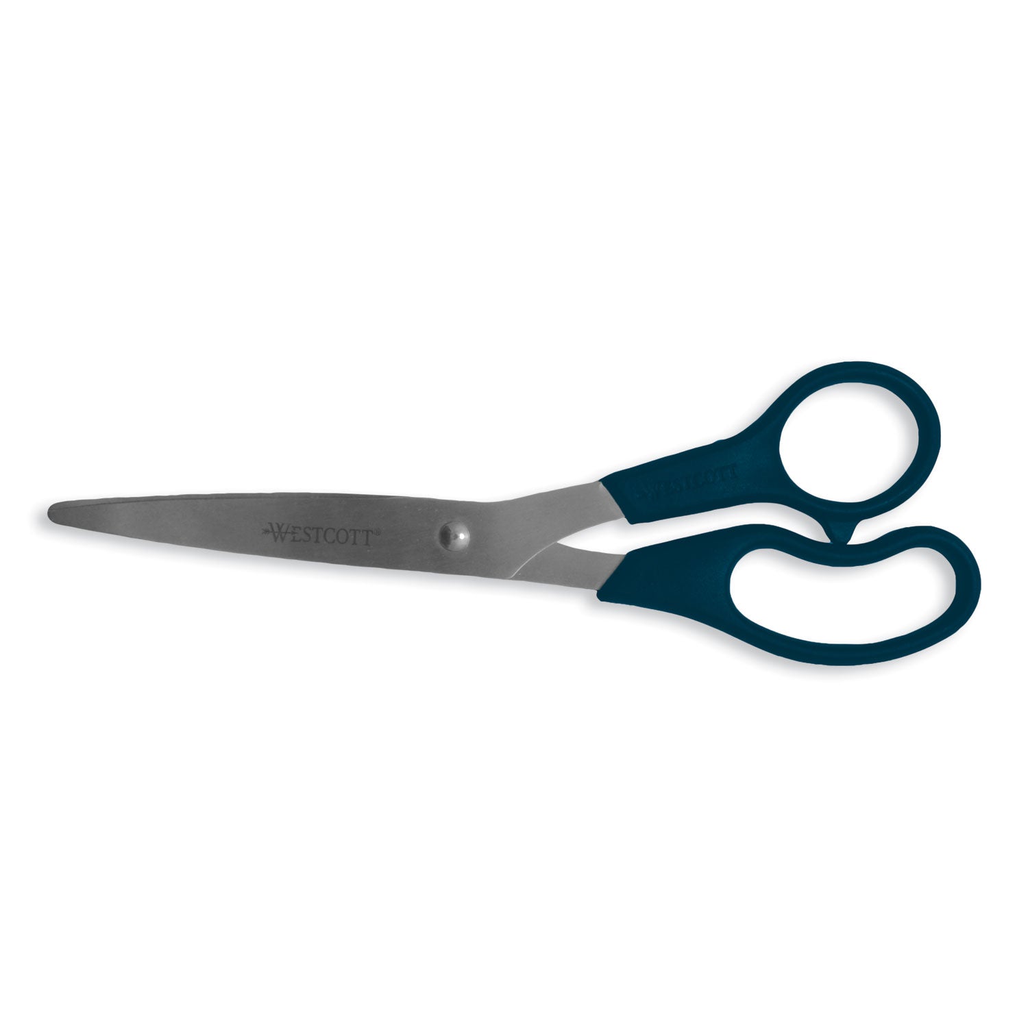 Value Line Stainless Steel Shears, 8" Long, 3.5" Cut Length, Black Straight Handle - 
