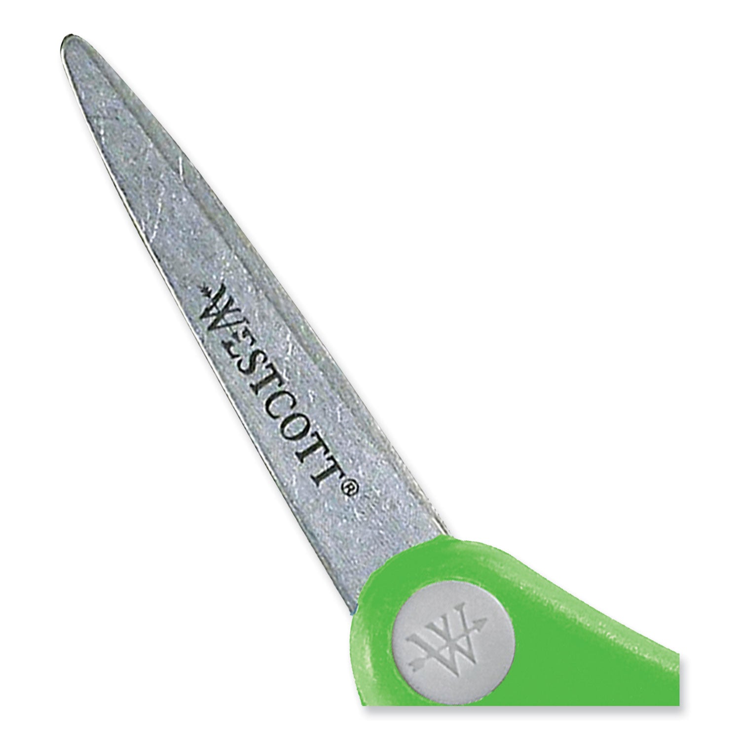 Soft Handle Kids Scissors, Pointed Tip, 5" Long, 1.75" Cut Length, Assorted Straight Handles, 12/Pack