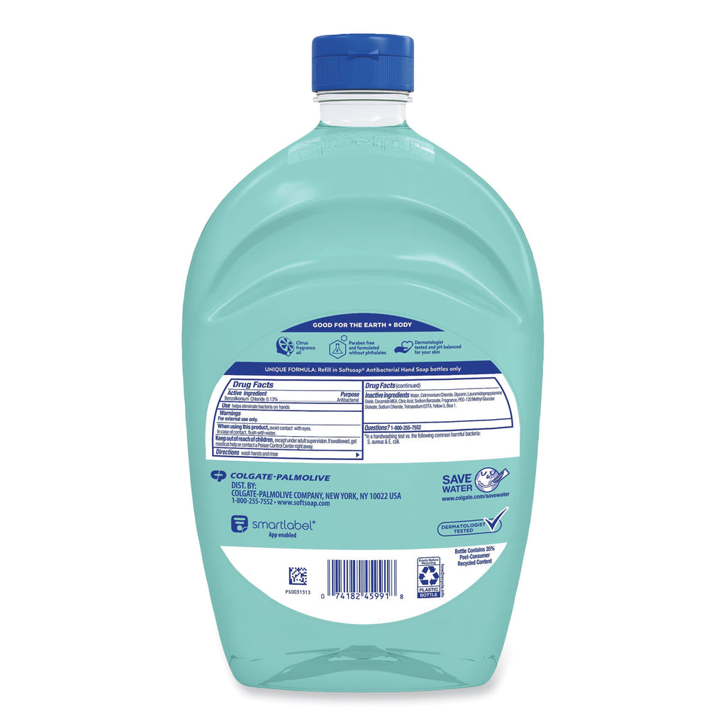 Antibacterial Liquid Hand Soap Refills, Fresh, 50 oz, Green, 6/Carton