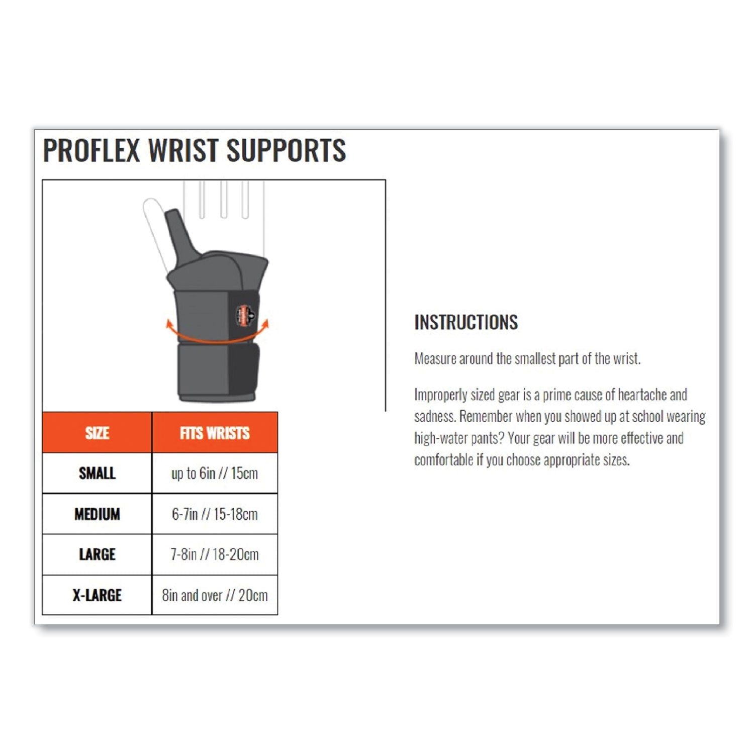 ProFlex 4000 Single Strap Wrist Support, Small, Fits Right Hand, Black, Ships in 1-3 Business Days