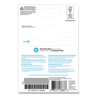 Premium Plus Photo Paper, 11.5 mil, 4 x 6, Glossy White, 100/Pack - 