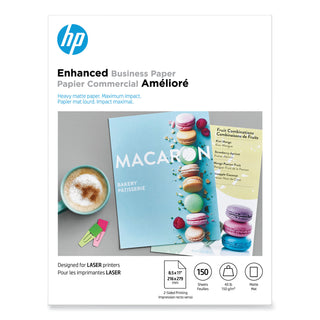 Laser Matte Brochure Paper, 112 Bright, 40 lb Bond Weight, 8.5 x 11, White, 150/Pack