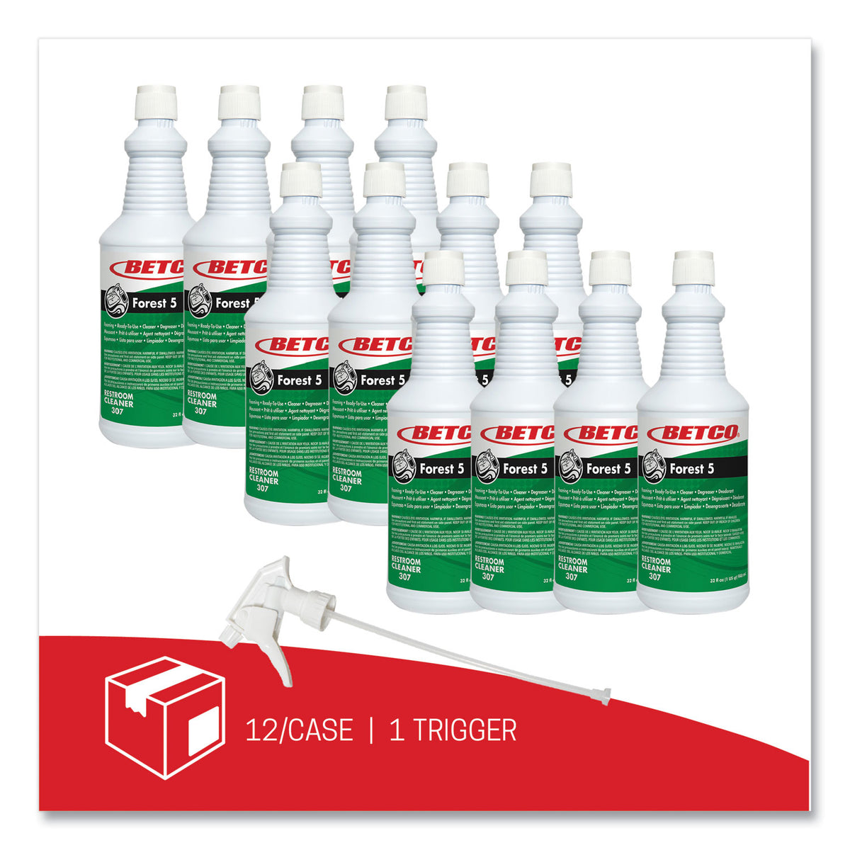 Forest 5, Mint Scent, 32 oz Bottle, 12/Carton