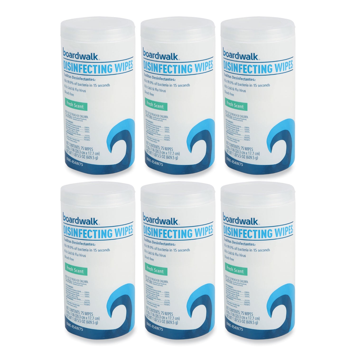 disinfecting-wipes-7-x-8-fresh-scent-75-canister-6-canisters-carton_bwk454w75 - 1