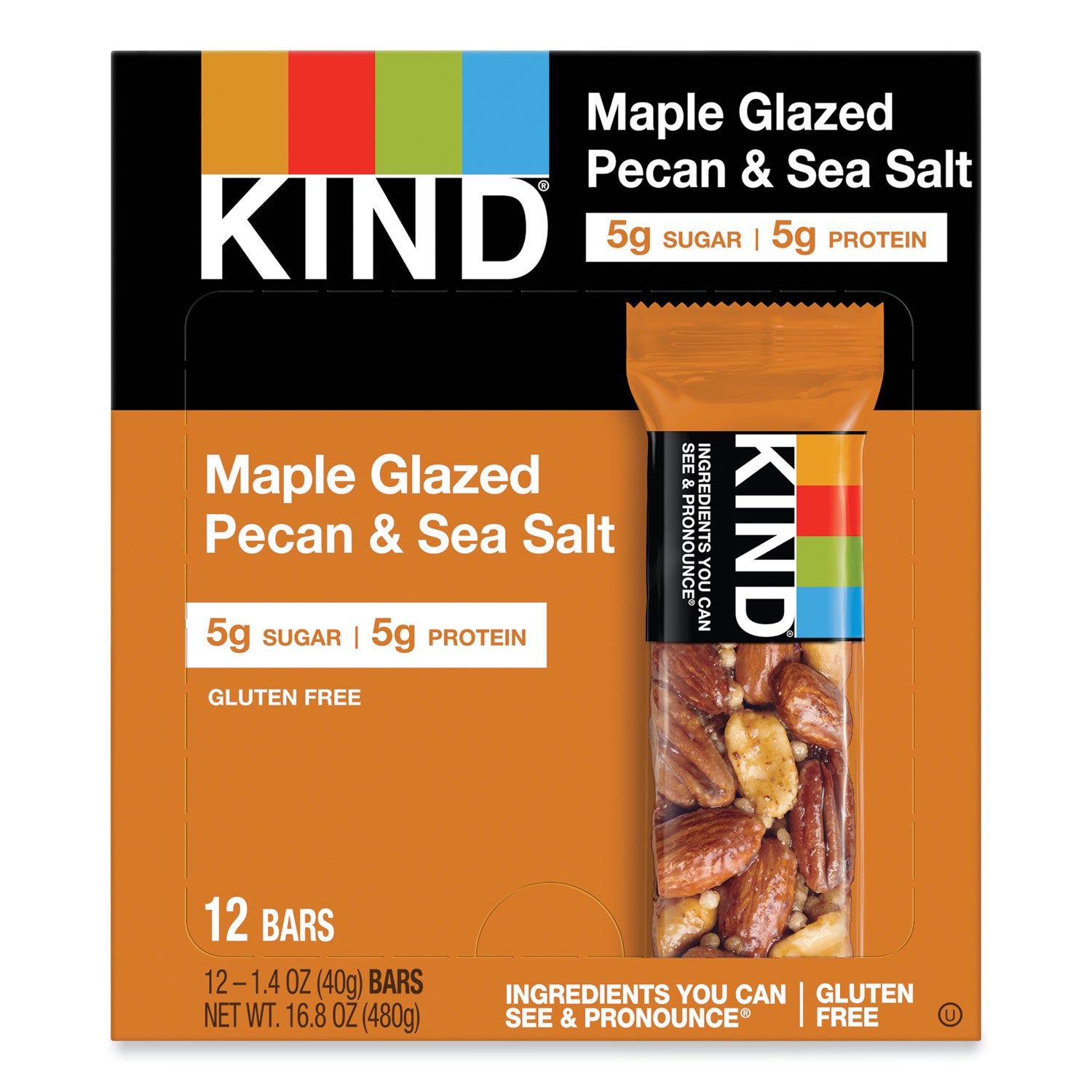 nuts-and-spices-bar-maple-glazed-pecan-and-sea-salt-14-oz-bar-12-box_knd17930 - 1
