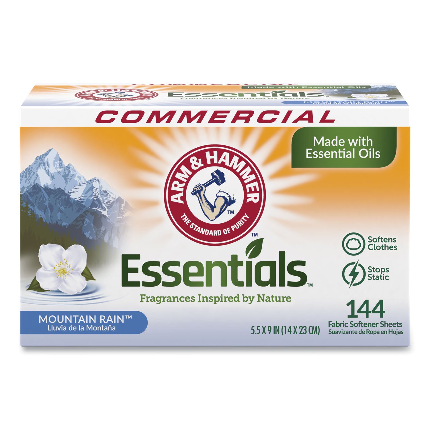 essentials-dryer-sheets-mountain-rain-144-sheets-box_cdc3320000102bx - 1