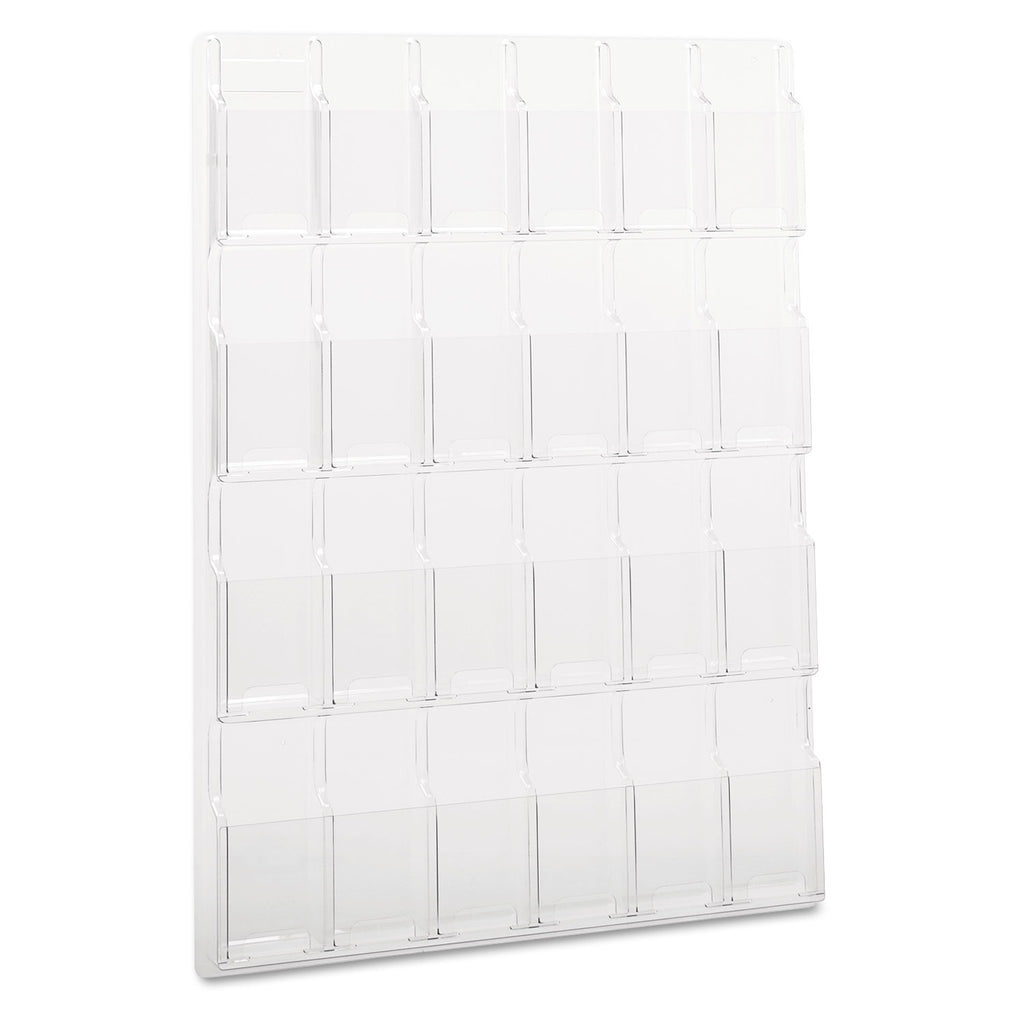 Reveal Clear Literature Displays, 24 Compartments, 30w x 2d x 41h, Clear - 
