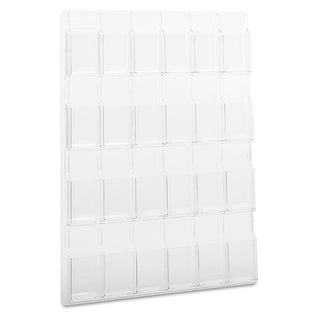 Reveal Clear Literature Displays, 24 Compartments, 30w x 2d x 41h, Clear - 
