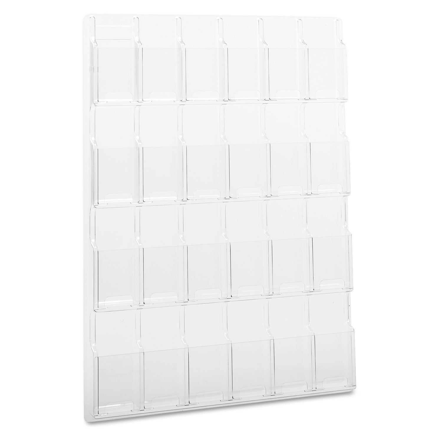 Reveal Clear Literature Displays, 24 Compartments, 30w x 2d x 41h, Clear - 