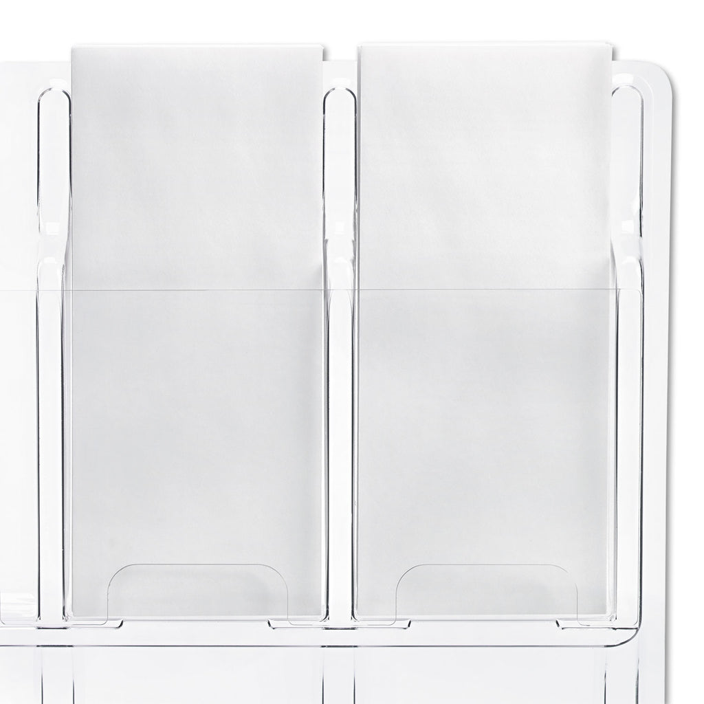 Reveal Clear Literature Displays, 24 Compartments, 30w x 2d x 41h, Clear - 