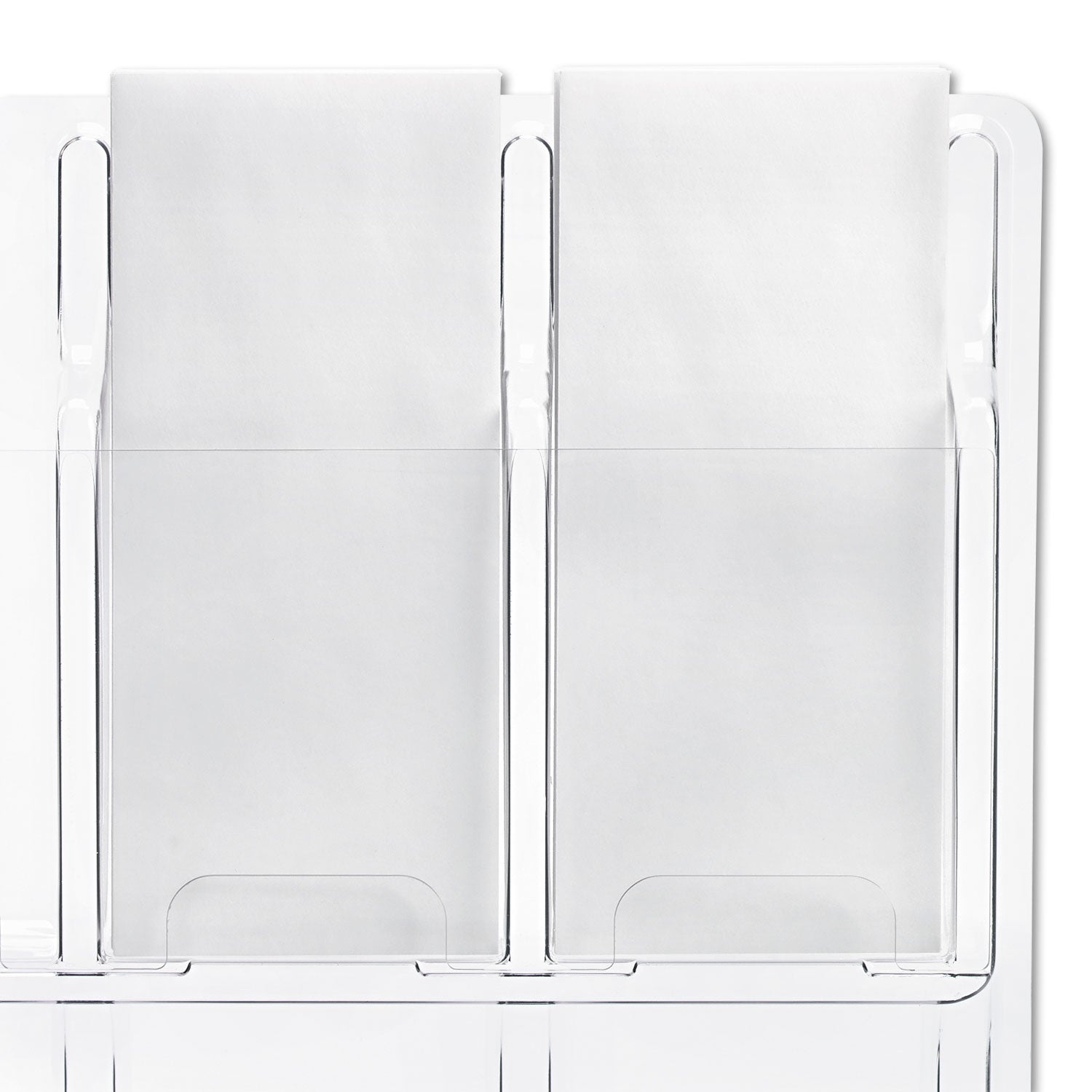 Reveal Clear Literature Displays, 24 Compartments, 30w x 2d x 41h, Clear - 