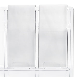 Reveal Clear Literature Displays, 24 Compartments, 30w x 2d x 41h, Clear - 