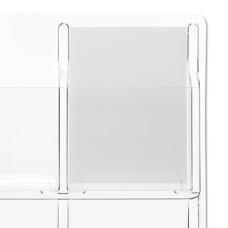 Reveal Clear Literature Displays, 9 Compartments, 30w x 2d x 36.75h, Clear - 