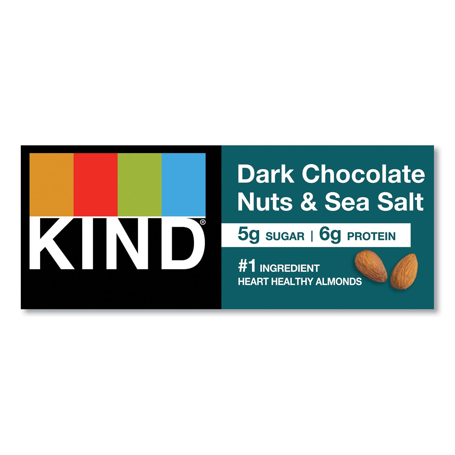Nuts and Spices Bar, Dark Chocolate Nuts and Sea Salt, 1.4 oz, 12/Box