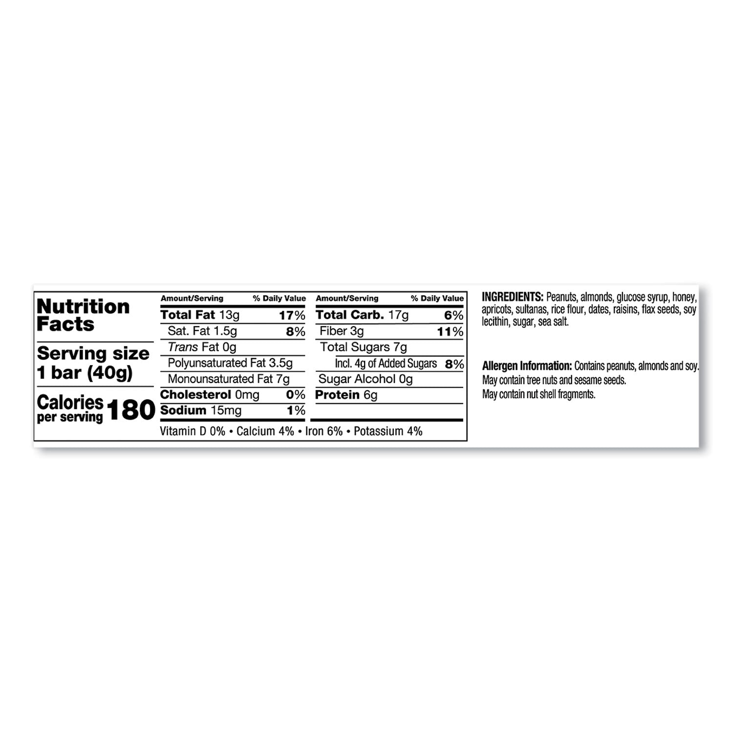 Fruit and Nut Bars, Fruit and Nut Delight, 1.4 oz, 12/Box