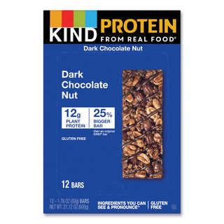 Protein Bars, Double Dark Chocolate, 1.76 oz, 12/Pack
