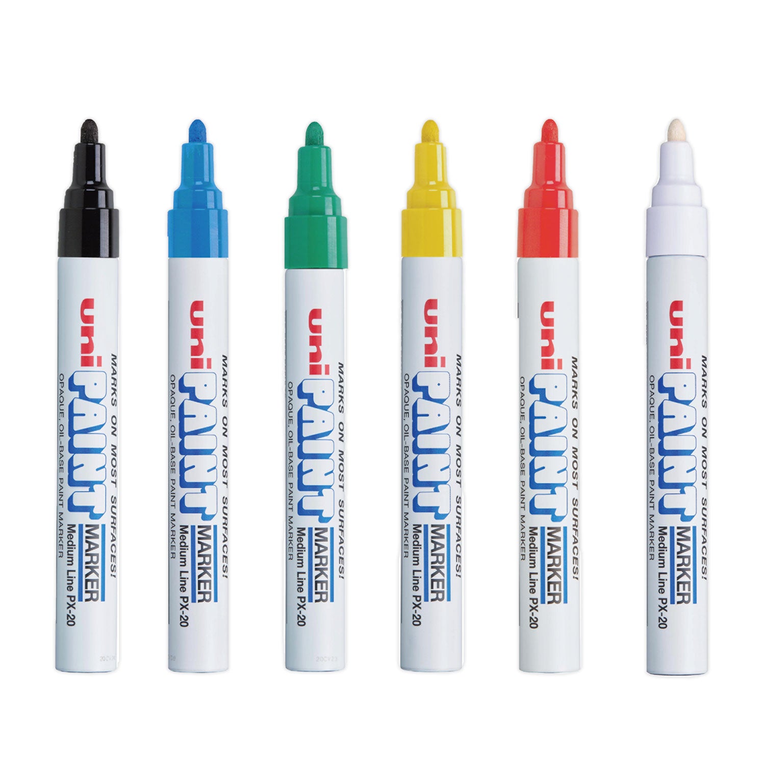 Permanent Marker, Medium Bullet Tip, Assorted Colors, 6/Set