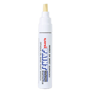Permanent Marker, Broad Chisel Tip, White