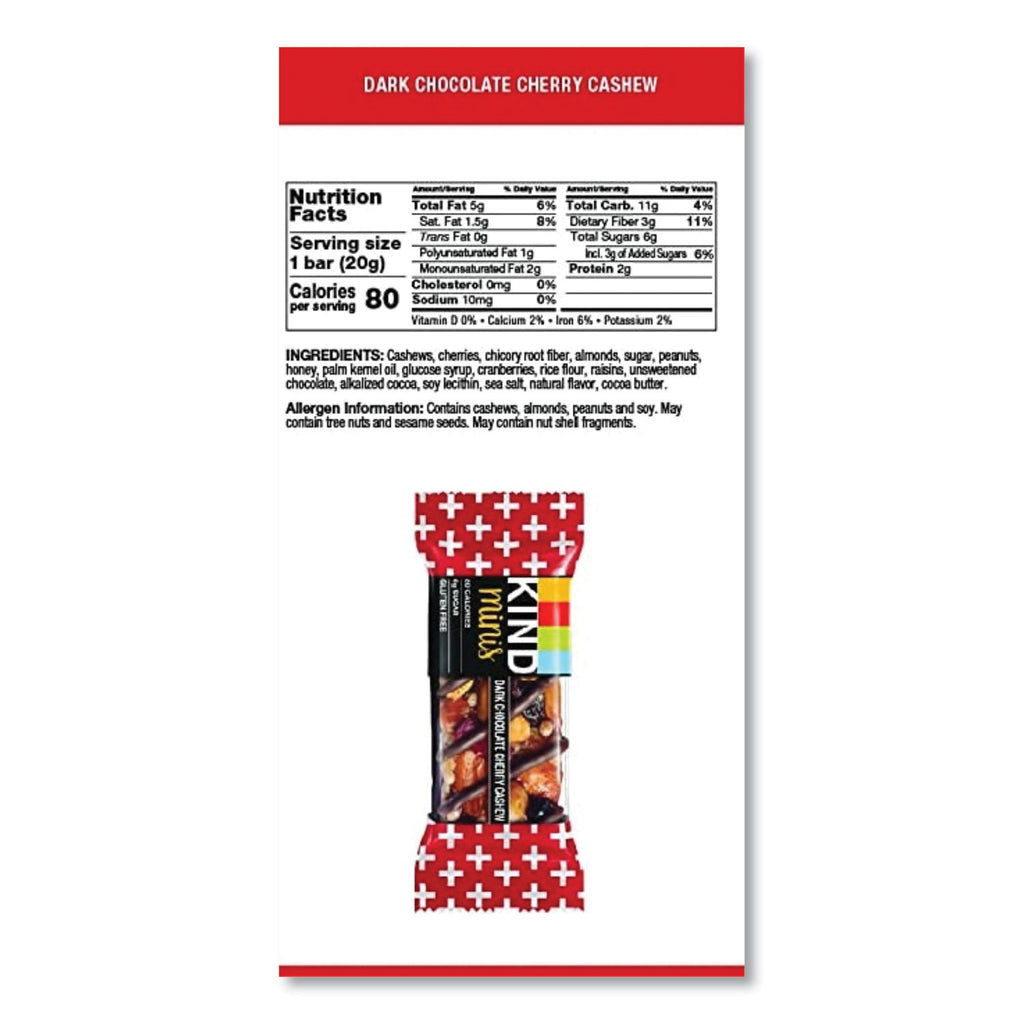 Minis, Dark Chocolate Cherry Cashew, 0.7 oz, 10/Pack