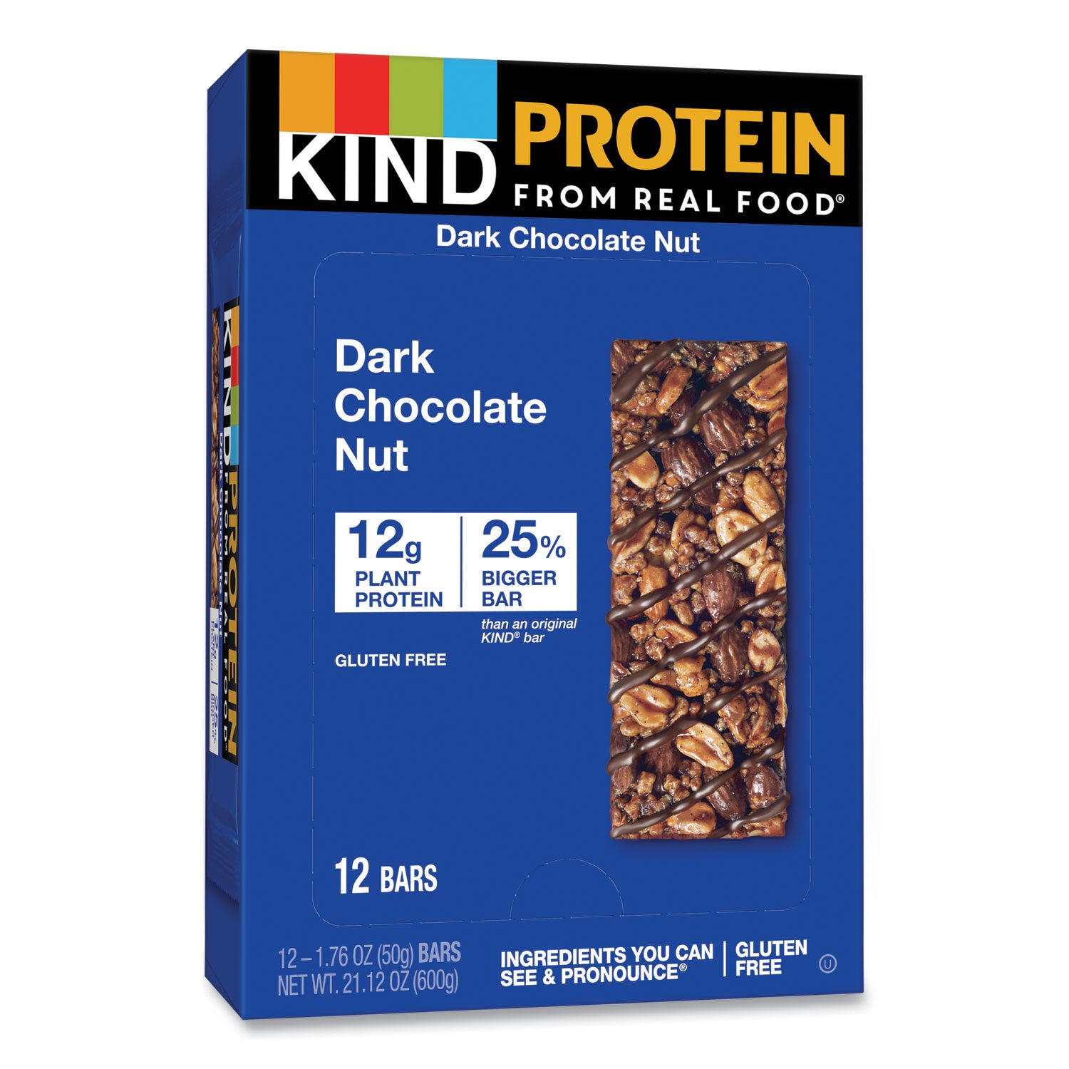 Protein Bars, Double Dark Chocolate, 1.76 oz, 12/Pack