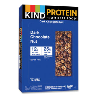 Protein Bars, Double Dark Chocolate, 1.76 oz, 12/Pack