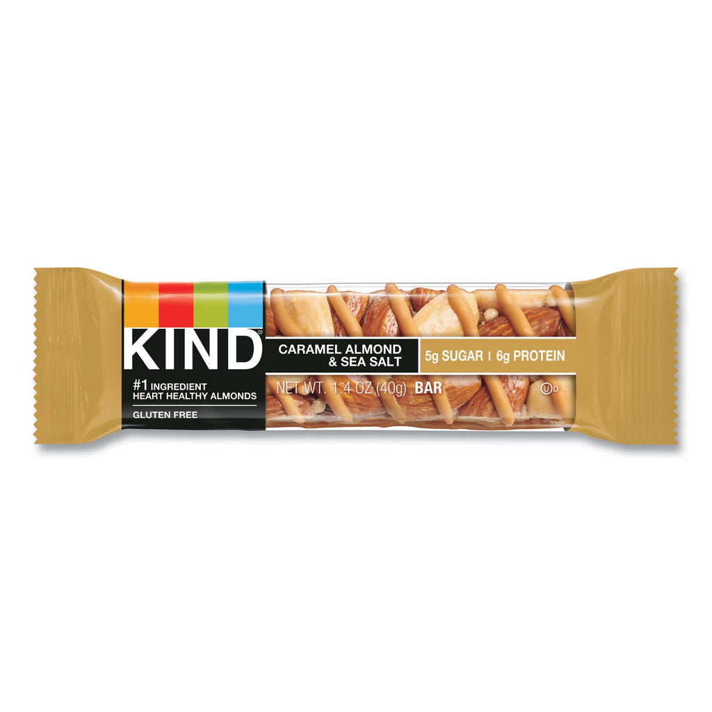 Nuts and Spices Bar, Caramel Almond and Sea Salt, 1.4 oz Bar, 12/Box