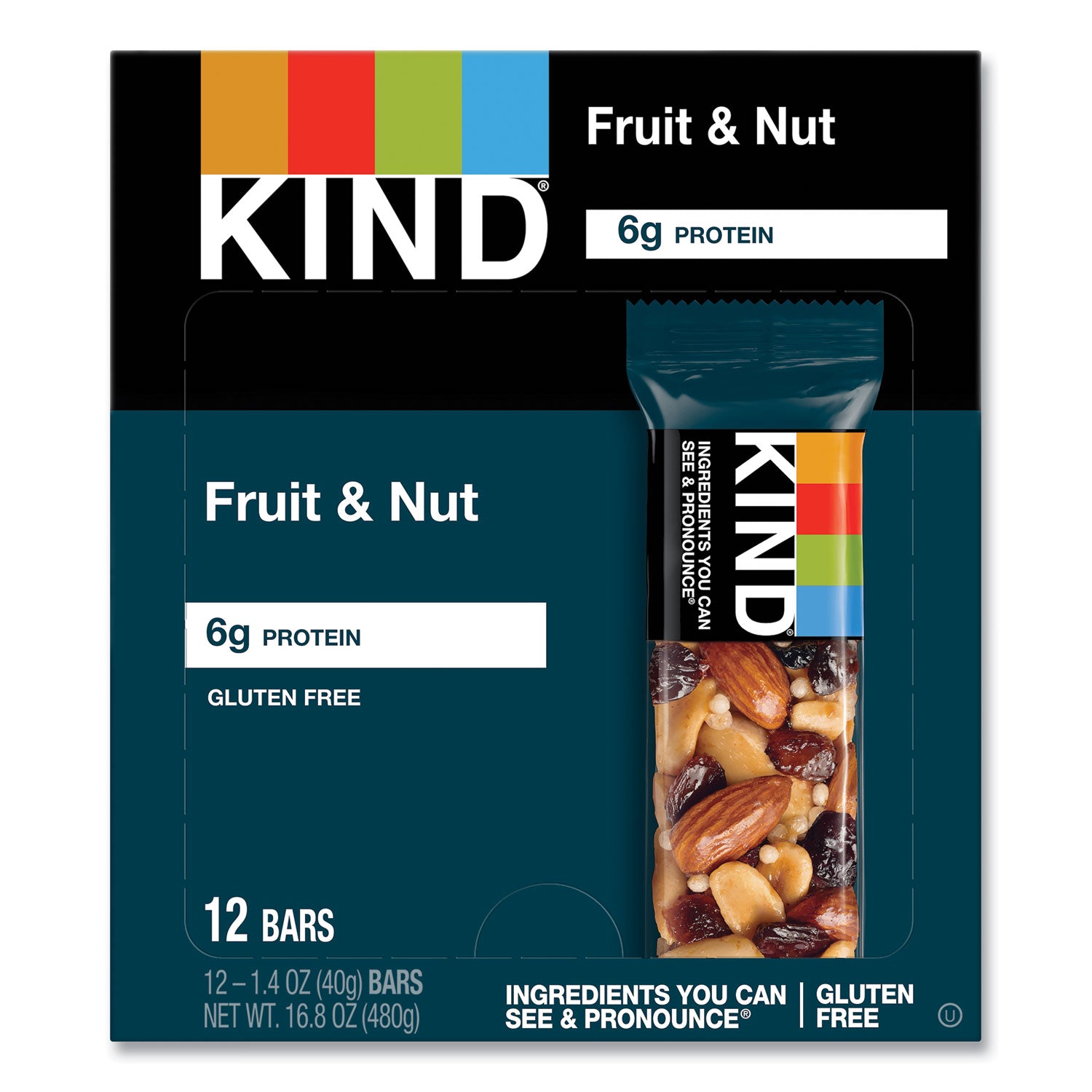 Fruit and Nut Bars, Fruit and Nut Delight, 1.4 oz, 12/Box - 1