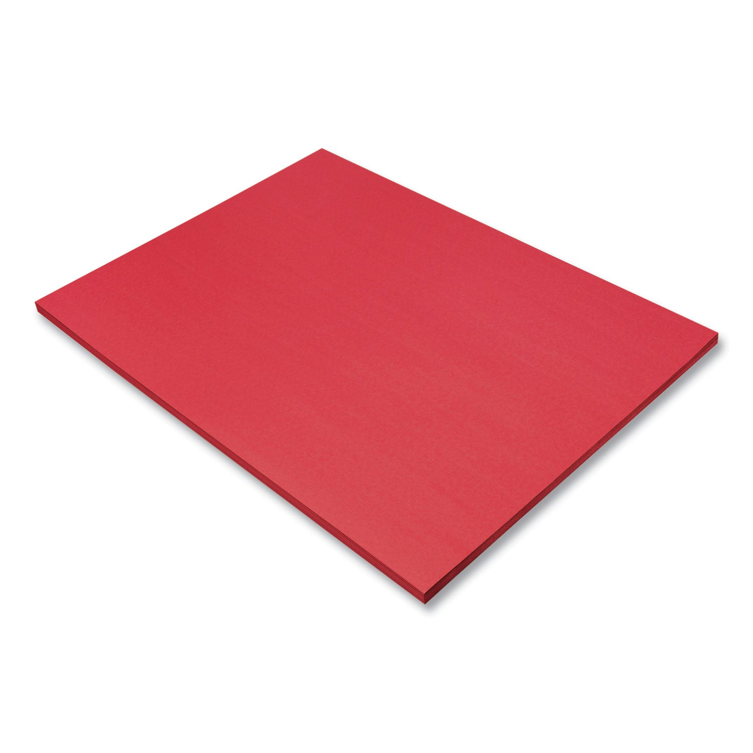 SunWorks Construction Paper, 50 lb Text Weight, 18 x 24, Holiday Red, 50/Pack - 