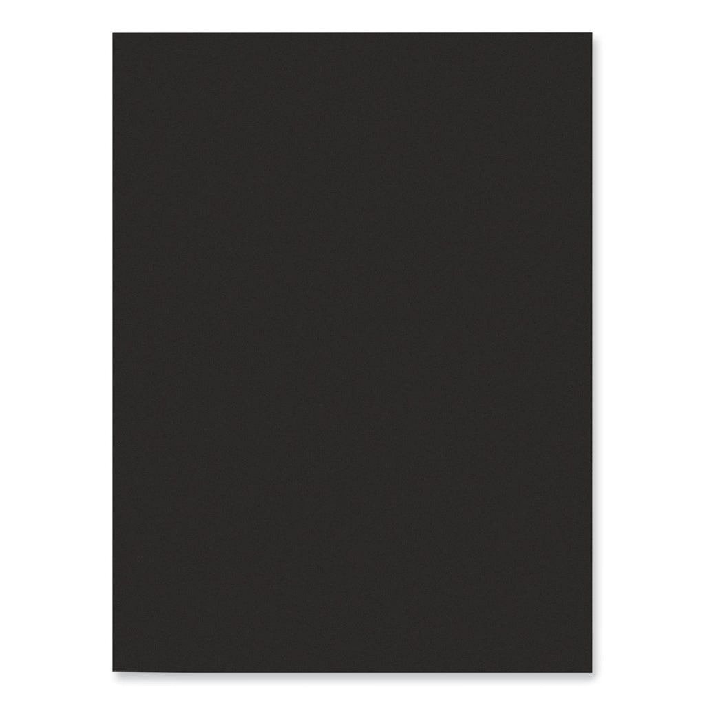 SunWorks Construction Paper, 50 lb Text Weight, 9 x 12, Black, 50/Pack