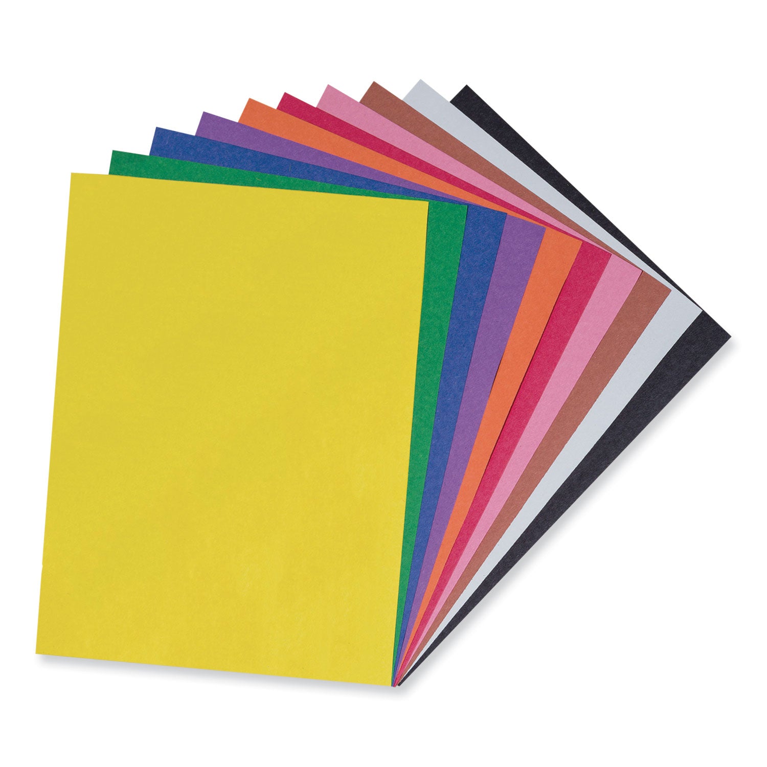 SunWorks Construction Paper, 50 lb Text Weight, 9 x 12, Assorted, 50/Pack - 