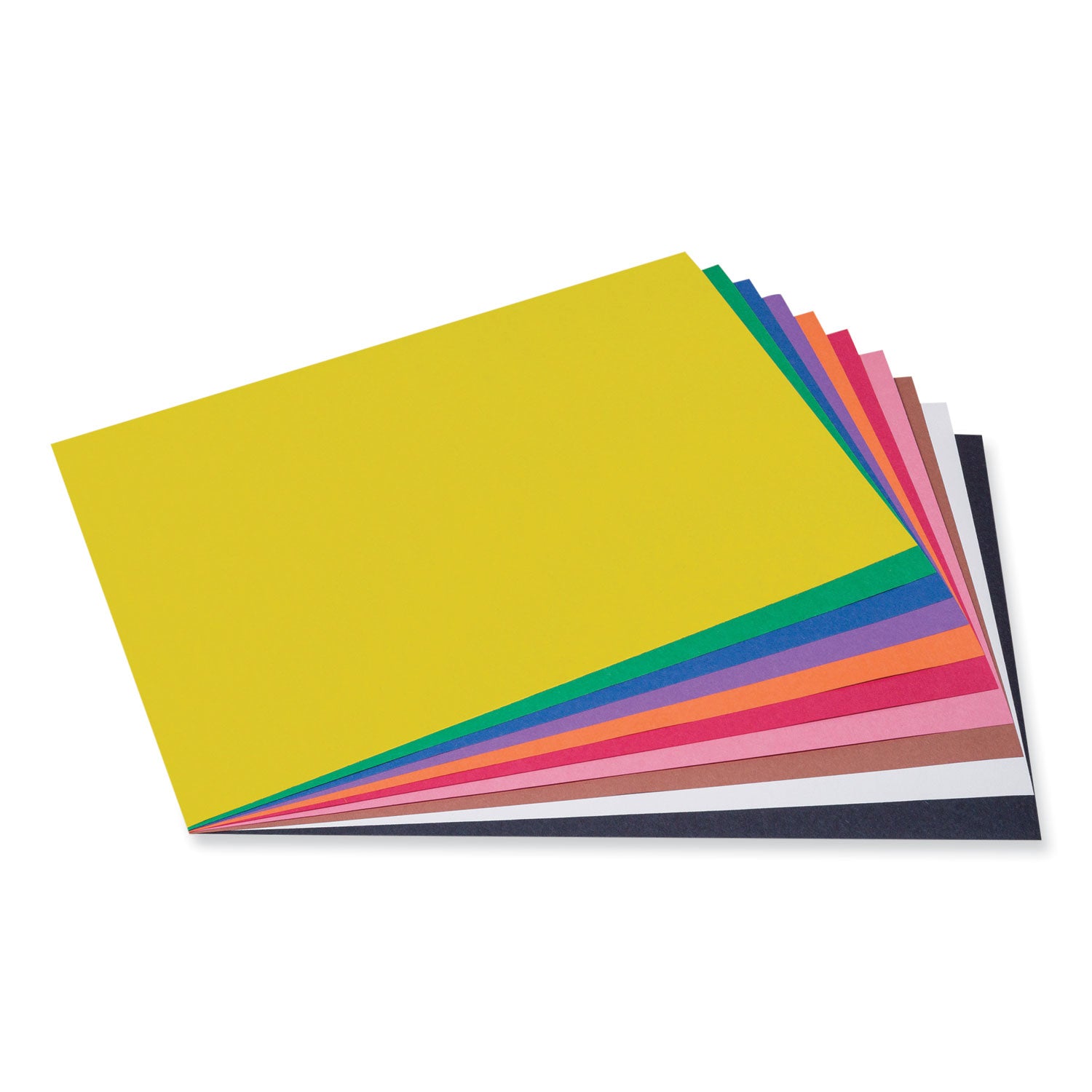 SunWorks Construction Paper, 50 lb Text Weight, 12 x 18, Assorted, 50/Pack - 