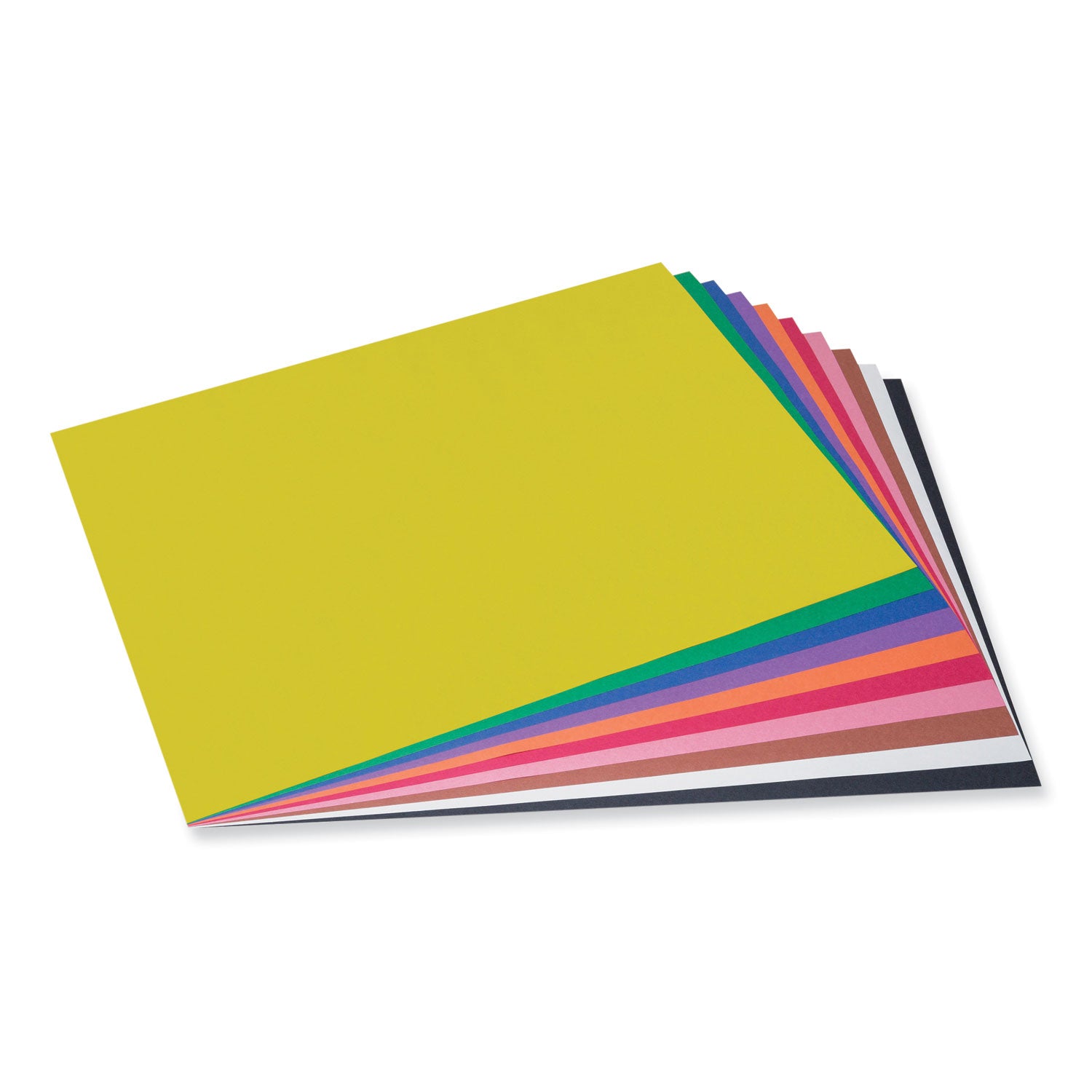 SunWorks Construction Paper, 50 lb Text Weight, 18 x 24, Assorted, 50/Pack - 