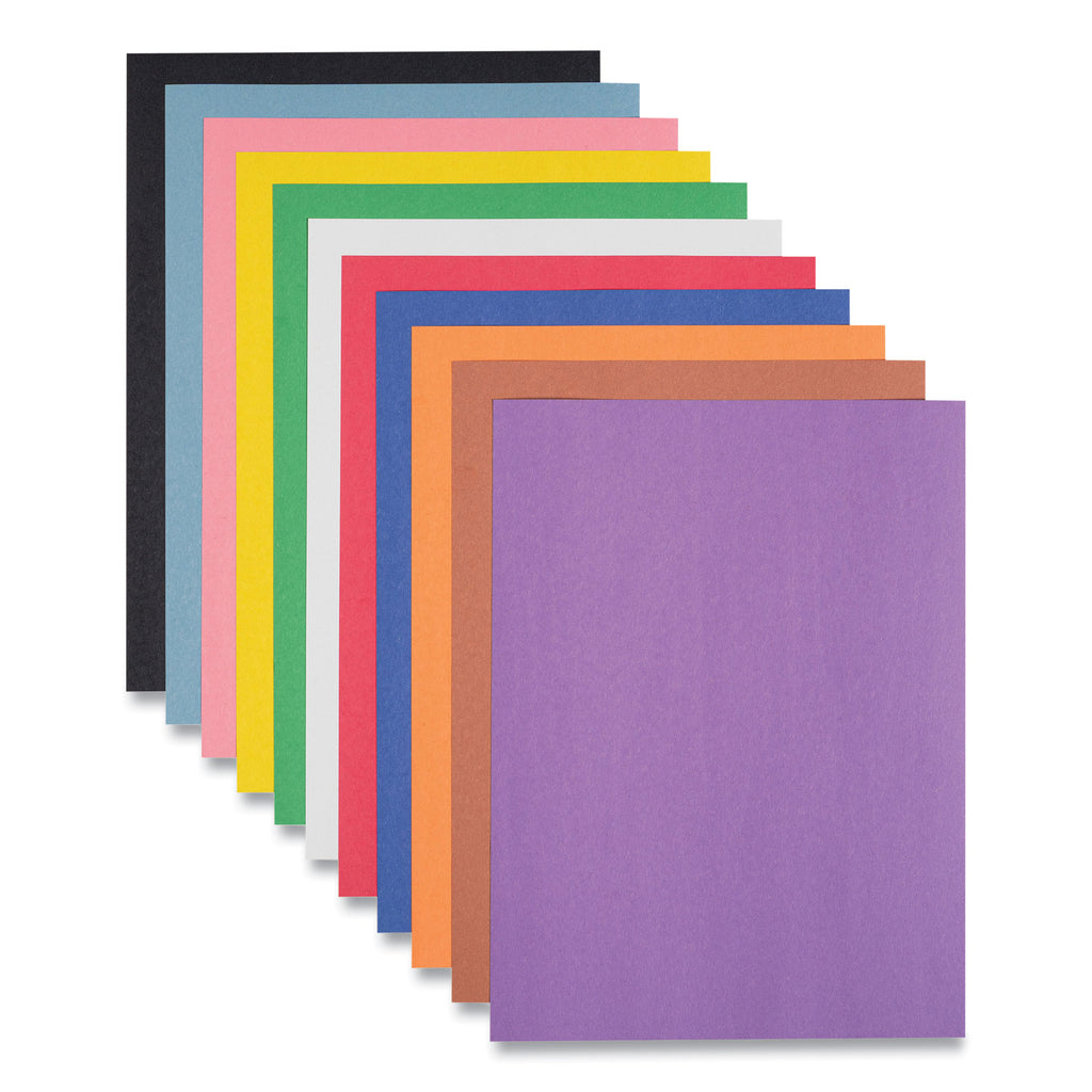 SunWorks Construction Paper Smart-Stack, 50 lb Text Weight, 9 x 12, Assorted, 300/Pack