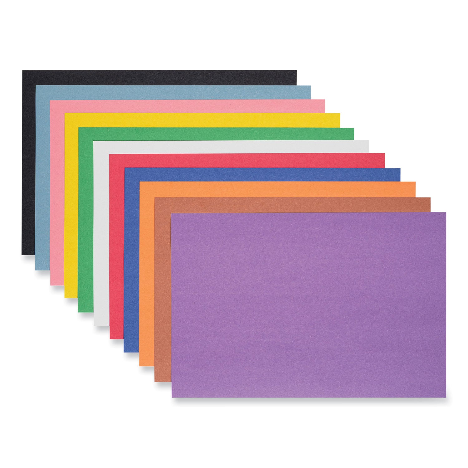SunWorks Construction Paper Smart-Stack, 50 lb Text Weight, 12 x 18, Assorted, 150/Pack - 