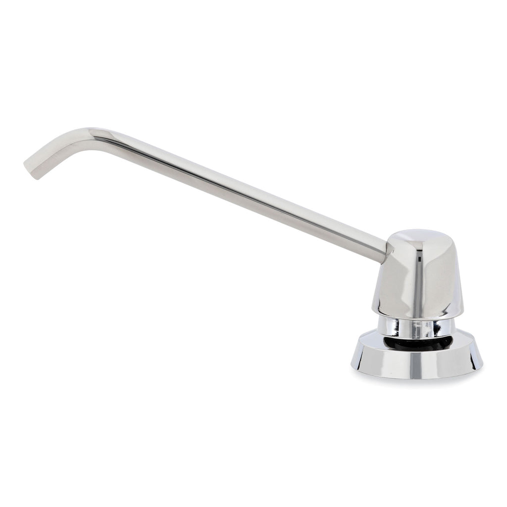 Counter-Mounted Soap Dispenser, 34 oz, 3 x 4 x 6, Stainless Steel