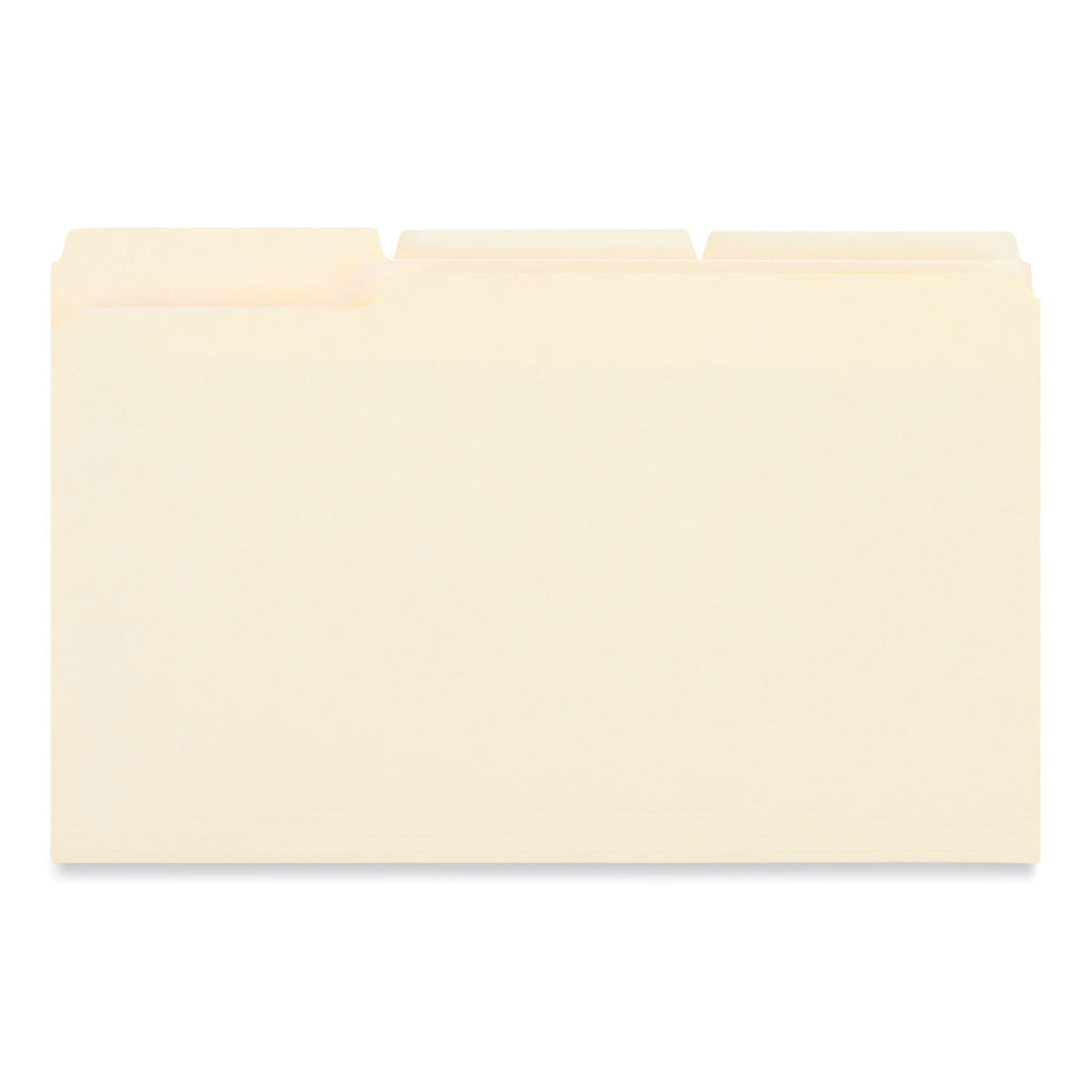 Reinforced Top Tab Fastener Folders, 0.75" Expansion, 1 Fastener, Legal Size, Manila Exterior, 50/Box