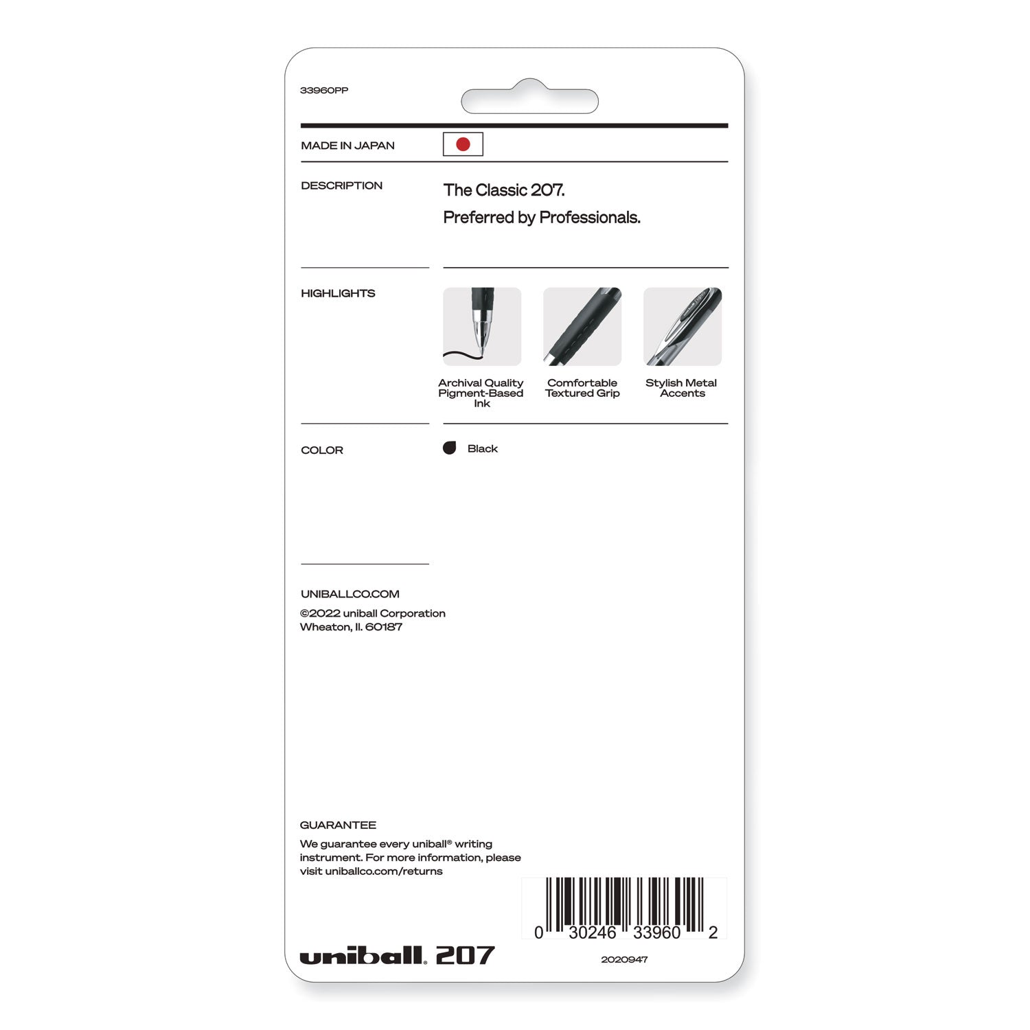 signo-207-gel-pen-retractable-medium-07-mm-black-ink-smoke-black-barrel-4-pack_ubc33960pp - 2