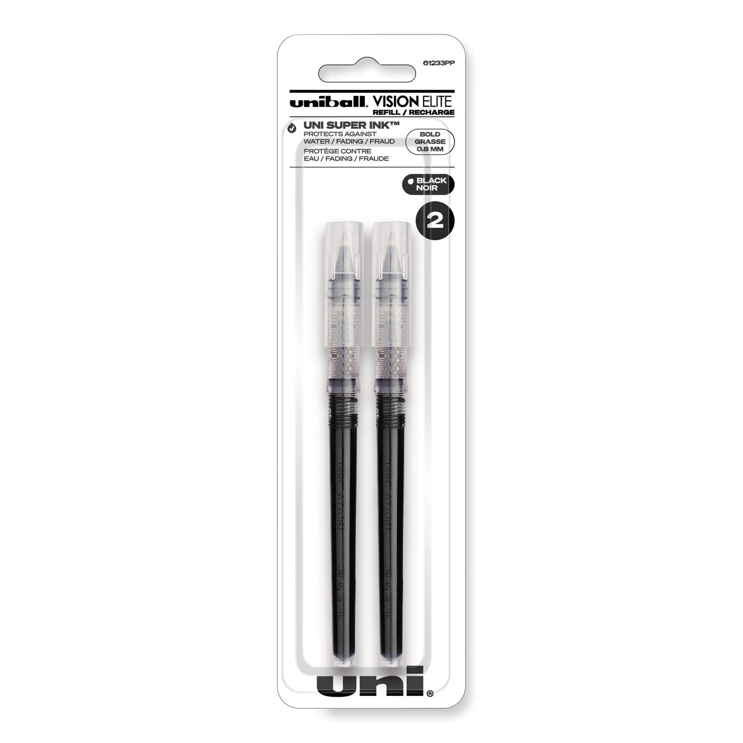 refill-for-vision-elite-roller-ball-pens-bold-conical-tip-black-ink-2-pack_ubc61233pp - 1