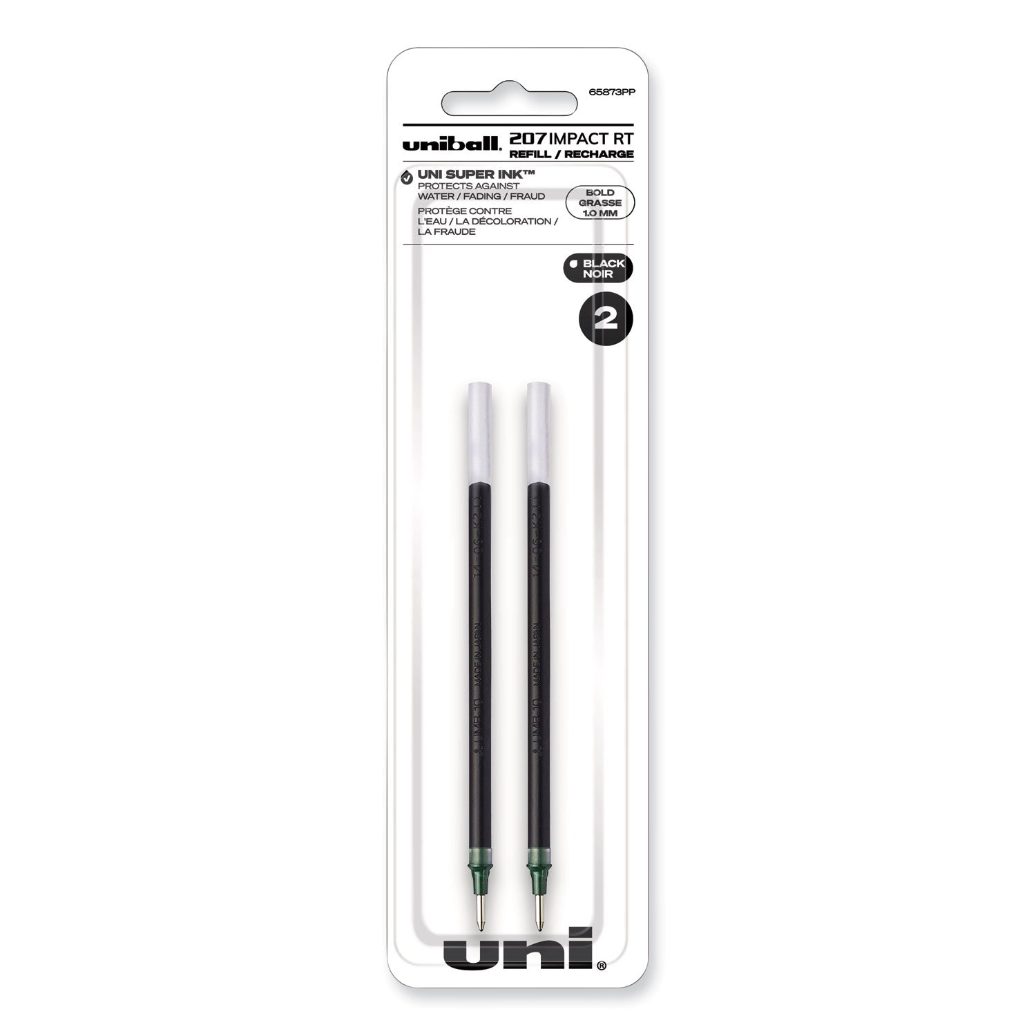 207-impact-rt-gel-retractable-pen-refills-bold-1-mm-conical-tip-black-ink-2-pack_ubc65873pp - 1