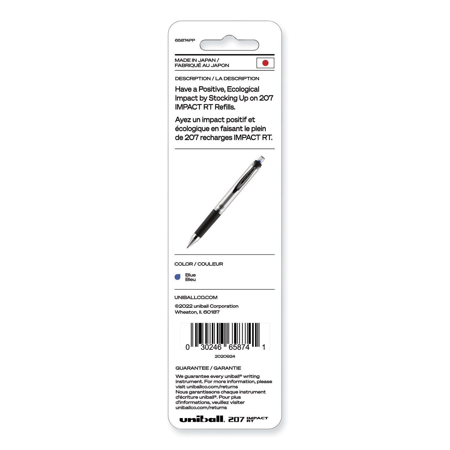 207-impact-rt-gel-retractable-pen-refills-bold-1-mm-conical-tip-blue-ink-2-pack_ubc65874pp - 2