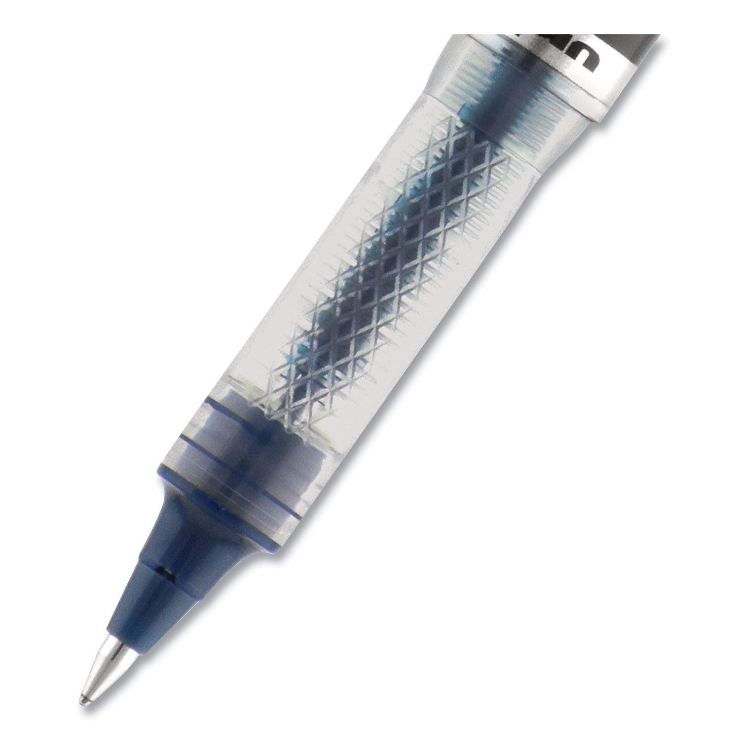 vision-elite-blx-series-hybrid-gel-pen-stick-extra-fine-05-mm-blue-infused-black-ink-gray-blue-clear-barrel_ubc69020 - 3