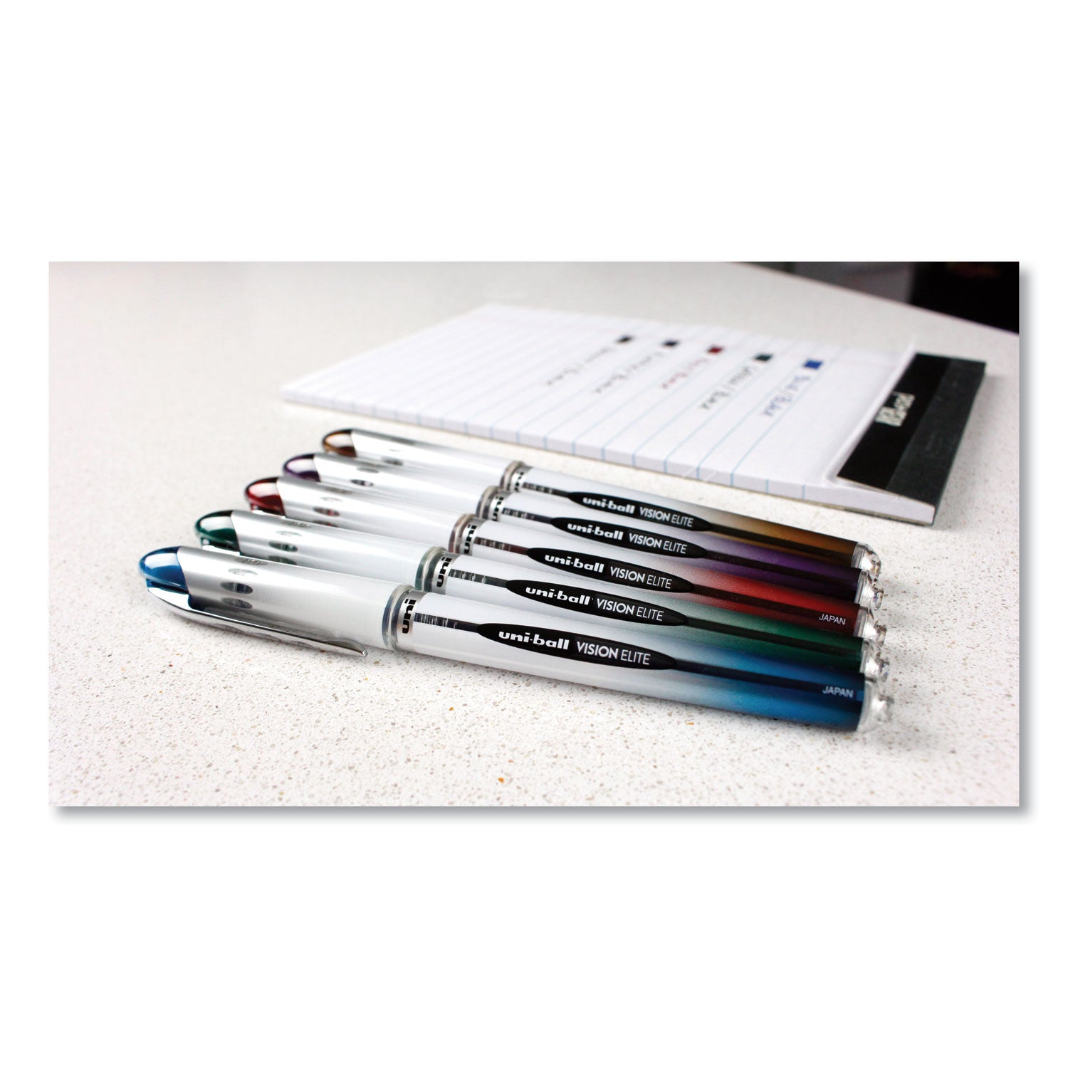 vision-elite-blx-series-hybrid-gel-pen-stick-extra-fine-05-mm-blue-infused-black-ink-gray-blue-clear-barrel_ubc69020 - 8