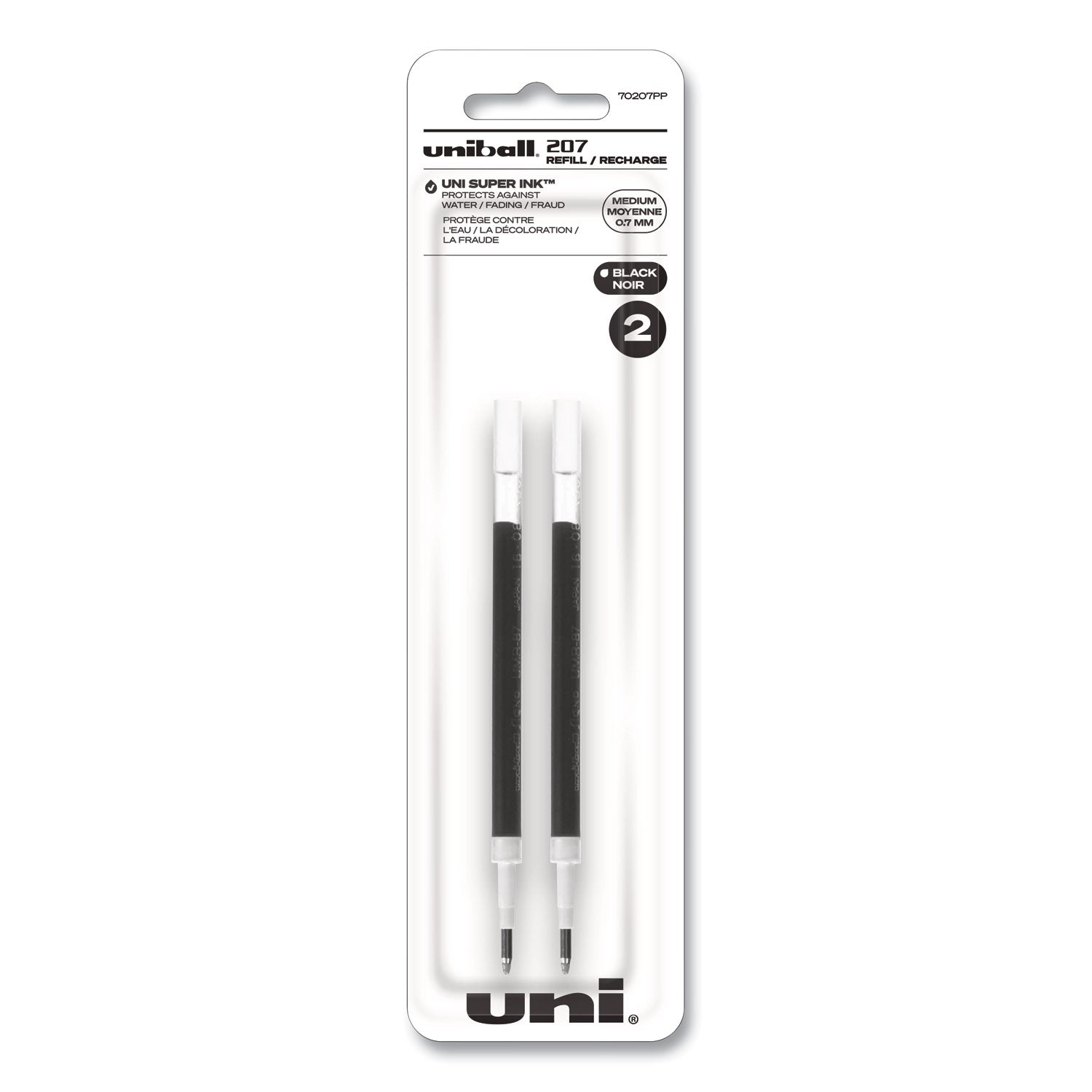 refill-for-signo-gel-207-pens-medium-07-mm-conical-tip-black-ink-2-pack_ubc70207pp - 1