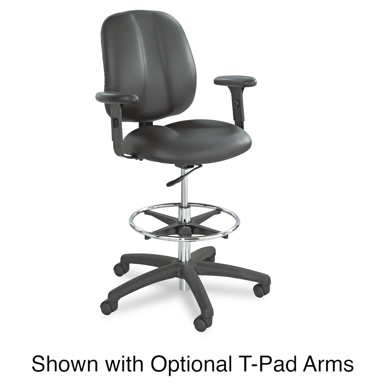Apprentice II Extended-Height Chair, Supports Up to 250 lb, 22" to 32" Seat Height, Black