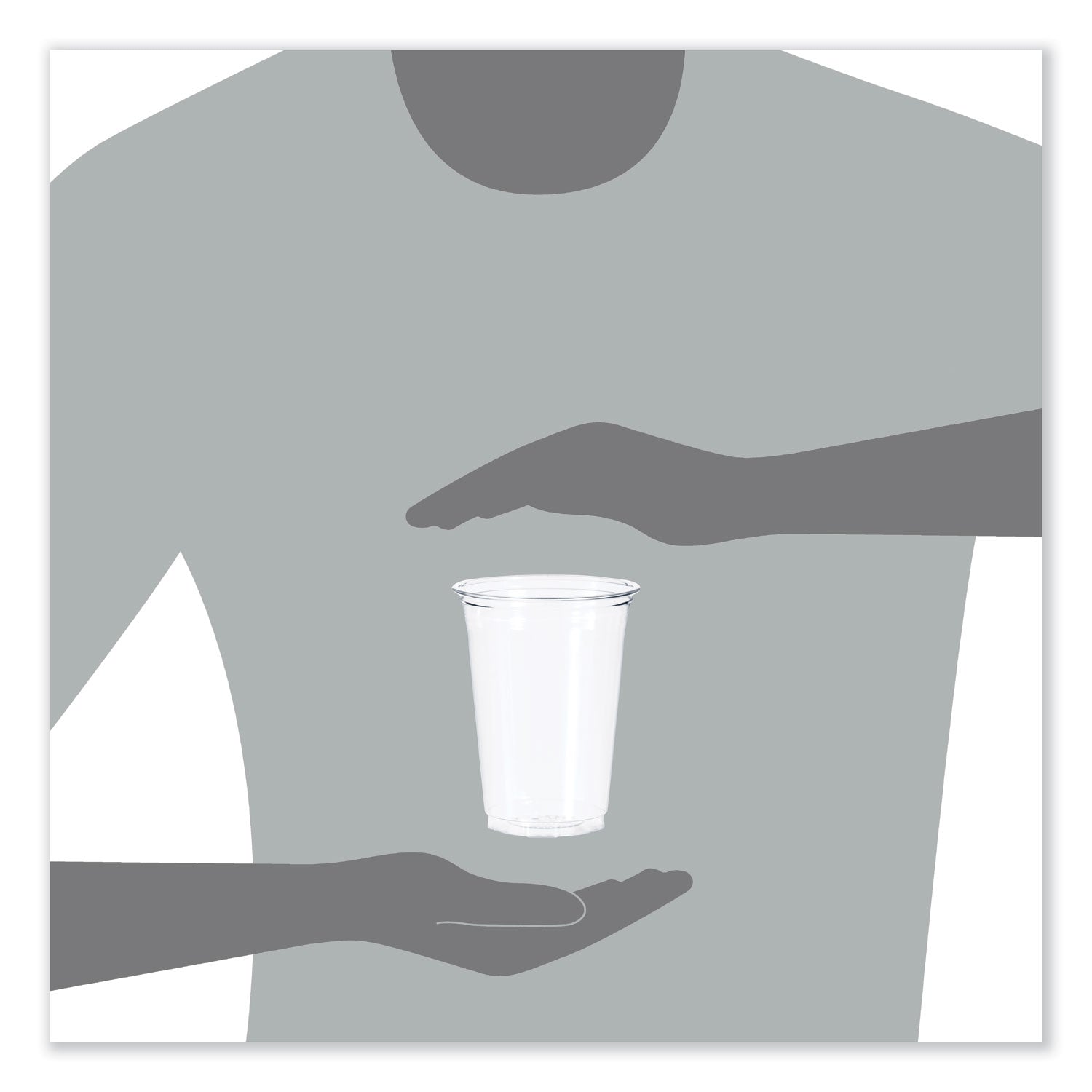 Ultra Clear Cups, 16 oz, PET, 50/Bag, 20 Bags/Carton
